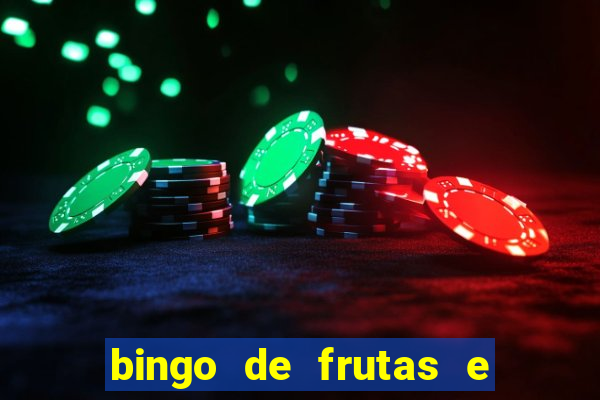 bingo de frutas e legumes para imprimir